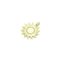 Clear CZ Rainbow Opal Sunburst Sunflower Charm Pendant, Sku#LX809