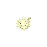 Clear CZ Rainbow Opal Sunburst Sunflower Charm Pendant, Sku#LX809