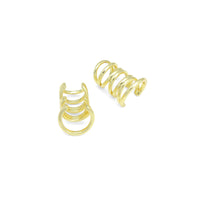 Gold Silver Swirl Wrap Earring cuff, Sku#LX705