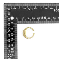 Colorful Baguette CZ Gold Wrap Adjustable Ring, Sku#LX496