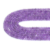 3x4mm Genuine Amethyst Rondelle Faceted Beads, Sku#U2191