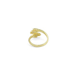 Gold Huggie Hands  Adjustable Ring, Sku#JL196