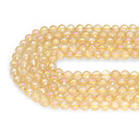 Mystic Citrine Round Faceted Beads, Sku#U2213