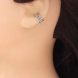 Gold Silver Beaded Ball Earring Cuff, Sku#LX716