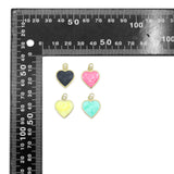 Colorful Enamel Heart Charm Pendant,Sku#Y1048