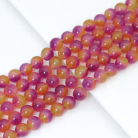 Pink/Purple Round Smooth Jade, Sku#U2212