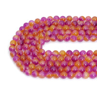 Pink/Purple Round Smooth Jade, Sku#U2212