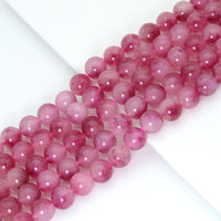 Pink/Blue/Orange Jade Round Smooth Beads, Sku#U2211