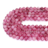 Pink/Blue/Orange Jade Round Smooth Beads, Sku#U2211