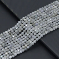 Genuine Cubic Zirconia Round Faceted Beads, Sku#U2192-1