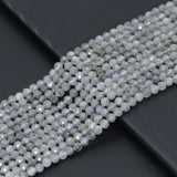 Genuine Cubic Zirconia Round Faceted Beads, Sku#U2192-1