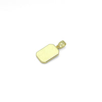 Gold Rectangle Initial Charm, Alphabet Name Letter Charm,sku#LX717
