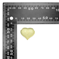 Sparkly Gold Puffy Heart Shape Charm Pendant, Sku#LD644