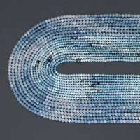 Genuine Auamarine Round Faceted Beads, Sku#U2190-2