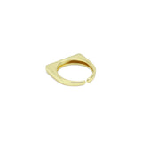 Gold Silver Be Happy heart Bar Adjustable Ring, Sku#A286