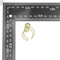 Gold Ball Wrap Line Adjustable Ring, Sku#LD561