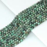 Genuine Afrian Turquoise Round Faceted Beads, Sku#U2200