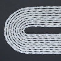 2x4mm White Jade Smooth Rondelle Beads, Sku#U2219