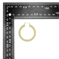 Light Weight Gold Ball Link Hoop Earrings, Sku#LD564