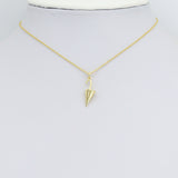 Gold Umbrella Shape Charm Pendant, Sku#L723