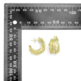 Gold Multi Wire Lines Earrings, Sku#LD565