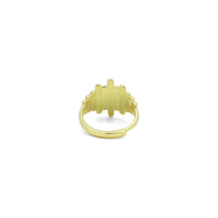Gold Hammered Irregular Bar Statement Adjustable Ring, Sku#LD650