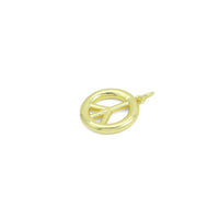 Gold Peace Sign Charm Pendant, Sku#L729