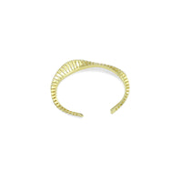 Gold Silver Swirl Wave Adjustable Bracelet, Sku#A420