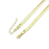 Gold herringbone chain necklace，sku#LD575