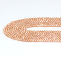 Brown CZ Round Faceted Beads, Sku#U1860