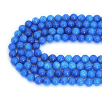 Blue Jade Round Smooth Beads, Sku#U2223