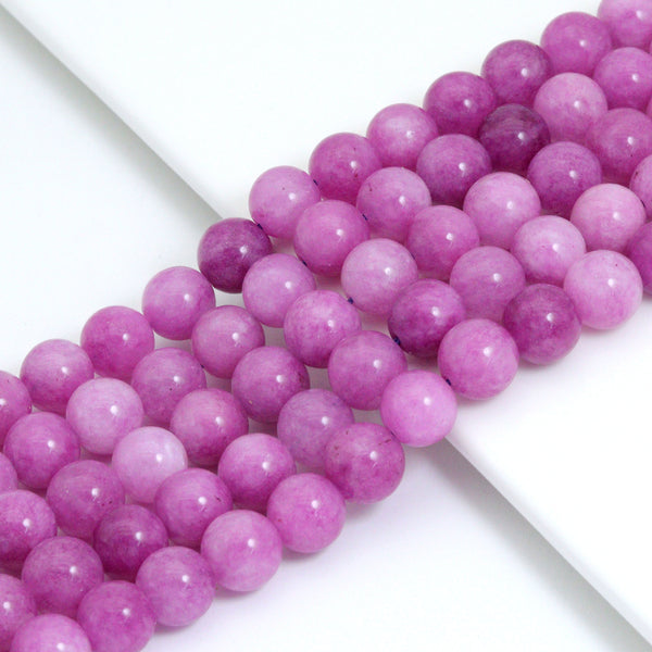 Kunzite Jade Round Smooth Beads, Sku#U2226