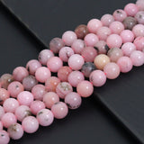 Pink Opal Jade Round Smooth Beads, Sku#U2224