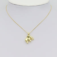 3D Gold Elephant Charm, Sku#LK909