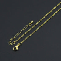 24K Gold Finished Gold Sigapore Chain Necklace, 1.6mm Sigapore Chain Necklace Ready to wear w/Lobster Clasp, 17.5 inch,sku#JD05