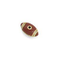 Football Spacer Beads Gold Charm Pendant, Sku#LX814