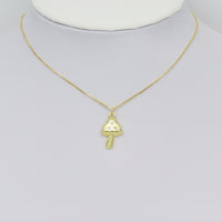 CZ Mushroom Gold Charm, Sku#LK913