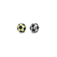 Gold Silver Soccer Ball Spacer Beads, Sku#LX819