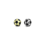 Gold Silver Soccer Ball Spacer Beads, Sku#LX819