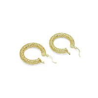 Gold Hollow Out Hoop Earrings, Sku#LX639