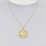 CZ Sun Cresent Moon Star Charm, Sku#LK917