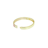 Colorful Baguette CZ Pave Round Gold  Bracelet, Sku#ML81