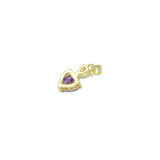 Clear Pink Purple Drop Heart Charm, Sku#LK918