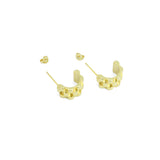 Gold Silver Chain Link Watch Strap Huggie Earrings, Sku#ML79