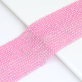 Pink CZ Round Faceted Beads, Sku#U1870