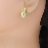 Swirl Snail Conch Shape Stud Earrings, Sku#LX834