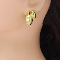 Gold Silver 3D Shell Stud Earrings, Sku#L736