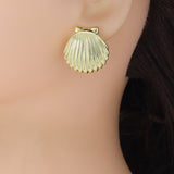 Shell Shape Stud Earrings, Sku#L739