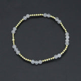 Natural Moonstone Hematite Stretchy Bracelet, Sku#EF643