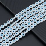 8mm Evil Eye Glaze beads, Sku#U2320